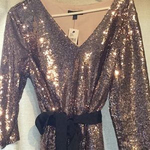 Lane Bryant 14/16 Rose Gold Sequin Dress. NWT